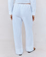 Wide Hem Drawstring Pant - White