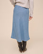 Bias Skirt With Tie - Indigo Harbor Wash