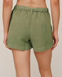 Eyelet Belted Short - Olive Leaf