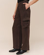 Wide Leg Cargo Trouser  - Dark Roast