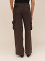 Wide Leg Cargo Trouser  - Dark Roast