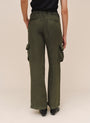 Wide Leg Cargo Trouser - Smoked Olive