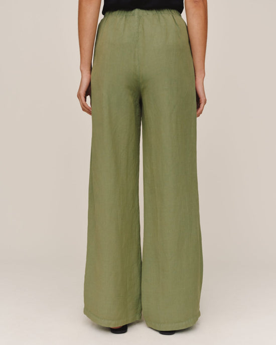 Bella Dahl Beaded Drawstring Beach Pant - Olive Leaf View 2