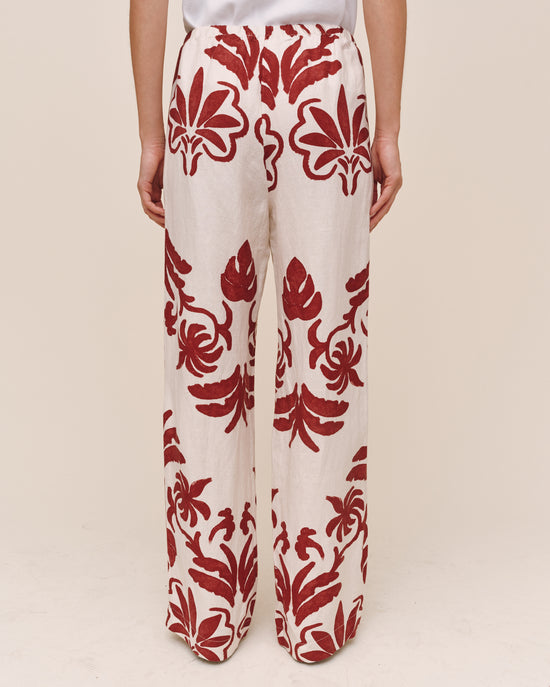 Bella Dahl Wide Leg Beach Pant - Island Damask Print View 2