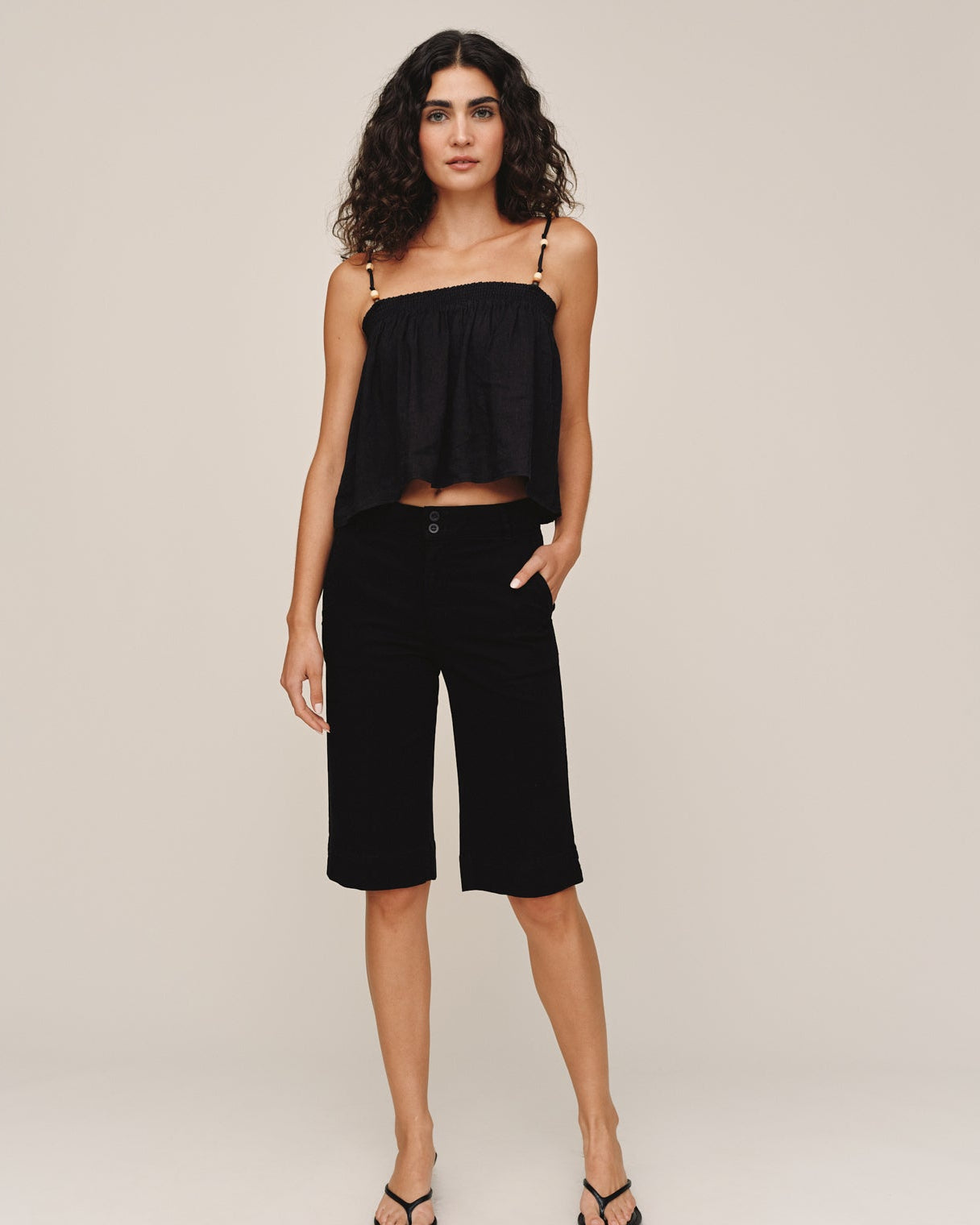 Saige Bermuda- Black