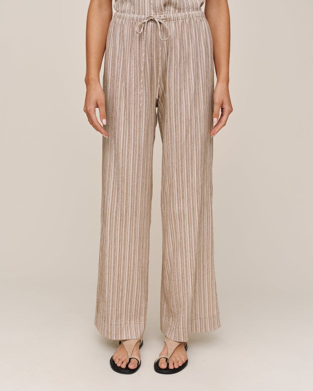Side Slit Beach Pant - Driftwood