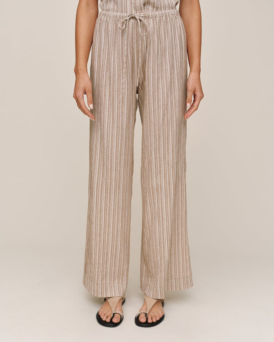 Bella Dahl Side Slit Beach Pant - Driftwood