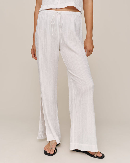 Bella Dahl Side Slit Beach Pant - White