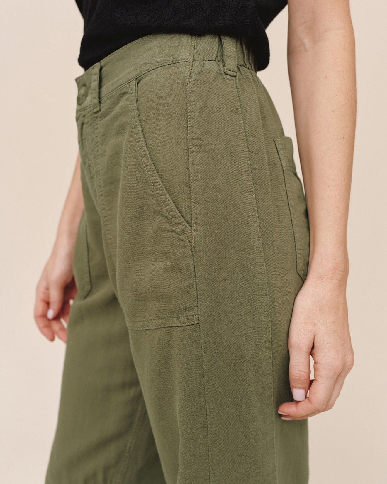 Porkchop Darted Knee Pant - Olive Green