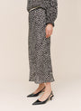 Bias Skirt With Stripe Elastic Waistband - Sketched Stars Print