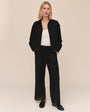 Utility Pant With Embroidered Scallop Edge - Black