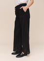 Utility Pant With Embroidered Scallop Edge - Black