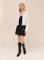 Asymmetrical Wrap Skirt - Black