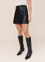 Asymmetrical Wrap Skirt - Black