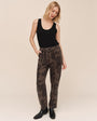 Belted Seam Pant - Ditsy Camo Print