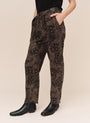 Belted Seam Pant - Ditsy Camo Print