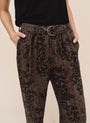 Belted Seam Pant - Ditsy Camo Print