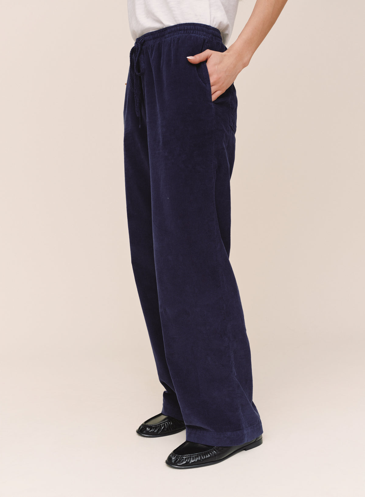 Corduroy Drawstring Pant - Twilight