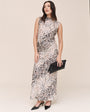 Long Maxi Bias Skirt - Painted Spots Print