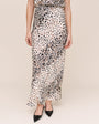 Long Maxi Bias Skirt - Painted Spots Print