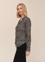 Full Button Down Hipster Shirt - Sketched Stars Print