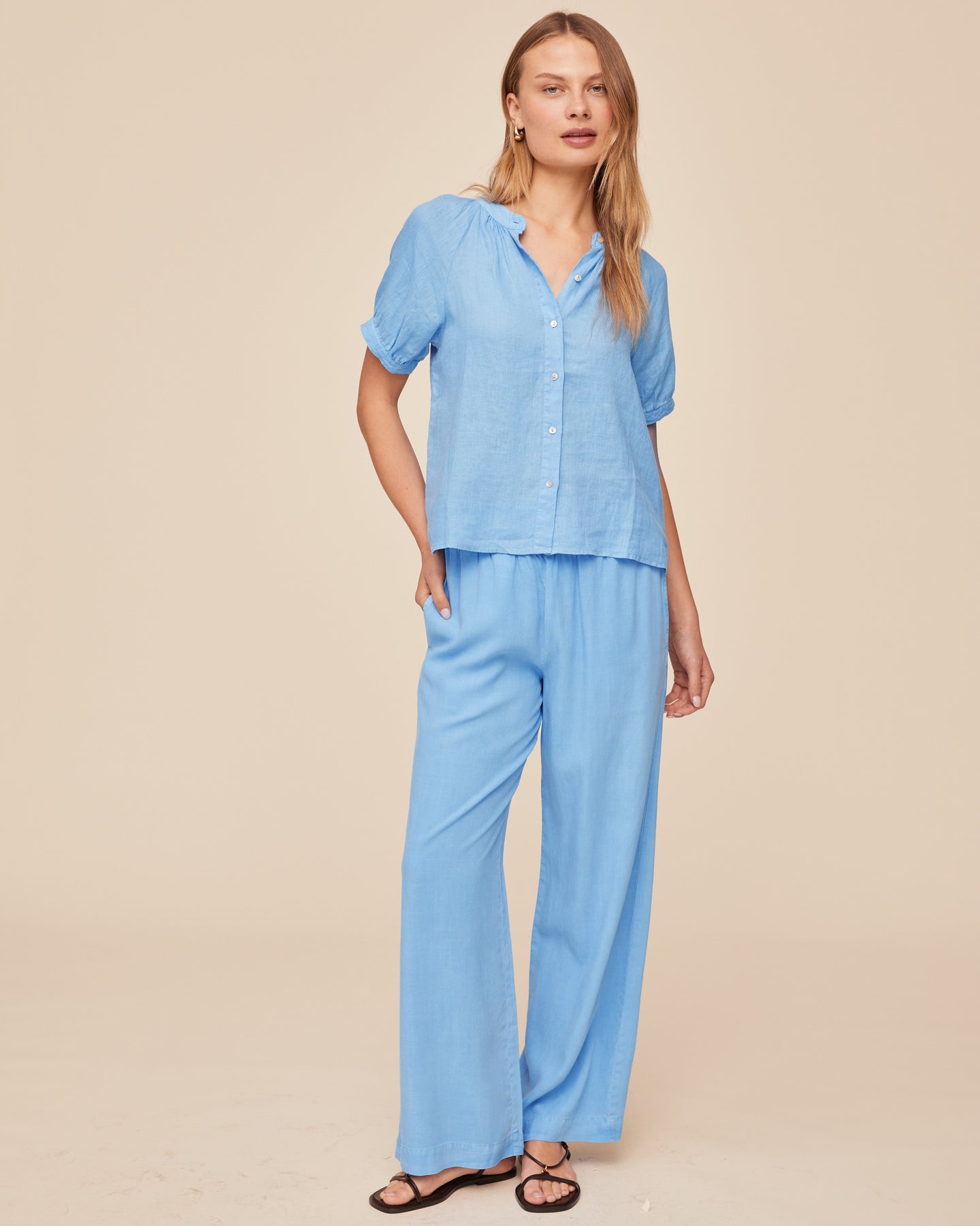 Short Sleeve Raglan Shirt - Tidal Blue