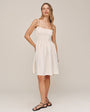 Smocked Dress With Beaded Straps - Sand Stone