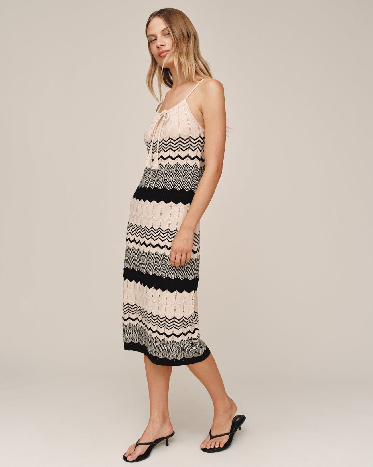 Midi Knit Dress - Summer Chevron