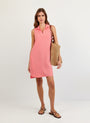 Sleeveless A Line Dress - Wild Coral