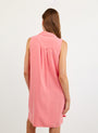 Sleeveless A Line Dress - Wild Coral