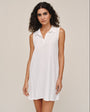 Sleeveless Pullover Mini Dress - White