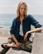 Crop Zip Up Barn Jacket - Dark Rinse Wash