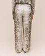No Side Seam Clean Waist Wide Leg - Sage Snake Print