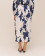 Pleated  Skirt - Indigo Iris Print