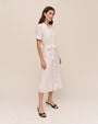 Short Sleeve Midi Shirt Dress - Ivory