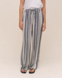 Clean Wide Leg Pant - Worn Navy Stripe
