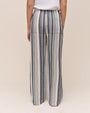 Clean Wide Leg Pant - Worn Navy Stripe