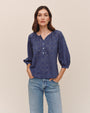 3/4 Sleeve Pullover - Indigo Blues