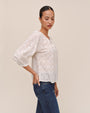 3/4 Sleeve Pullover- Ivory