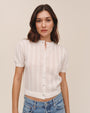 Short Sleeve Cardigan - Ivory