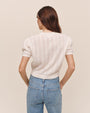 Short Sleeve Cardigan - Ivory