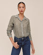 Classic Button Down - Olive Gingham Print