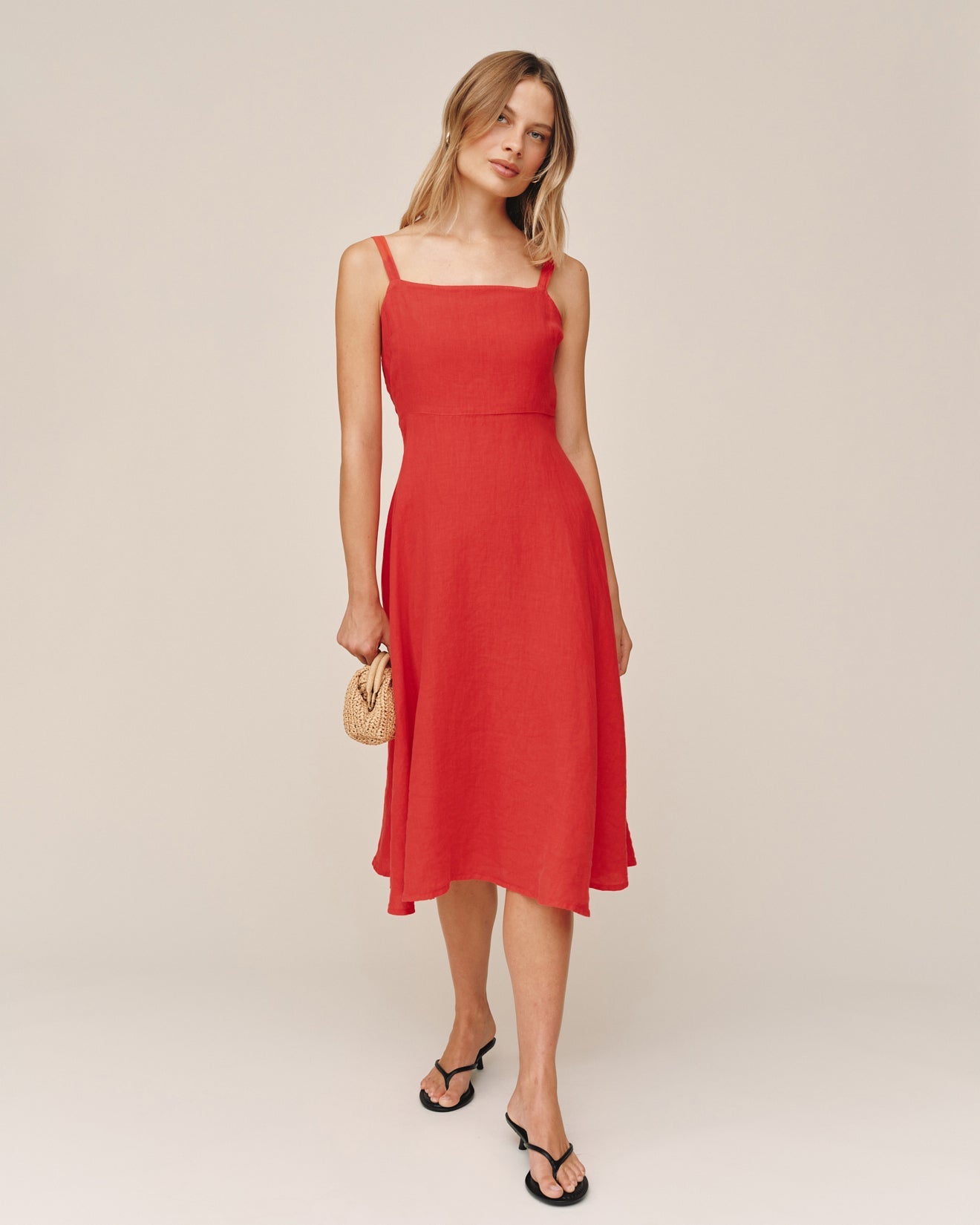 Bella DahlApron Midi Dress - Scarlet SandDresses
