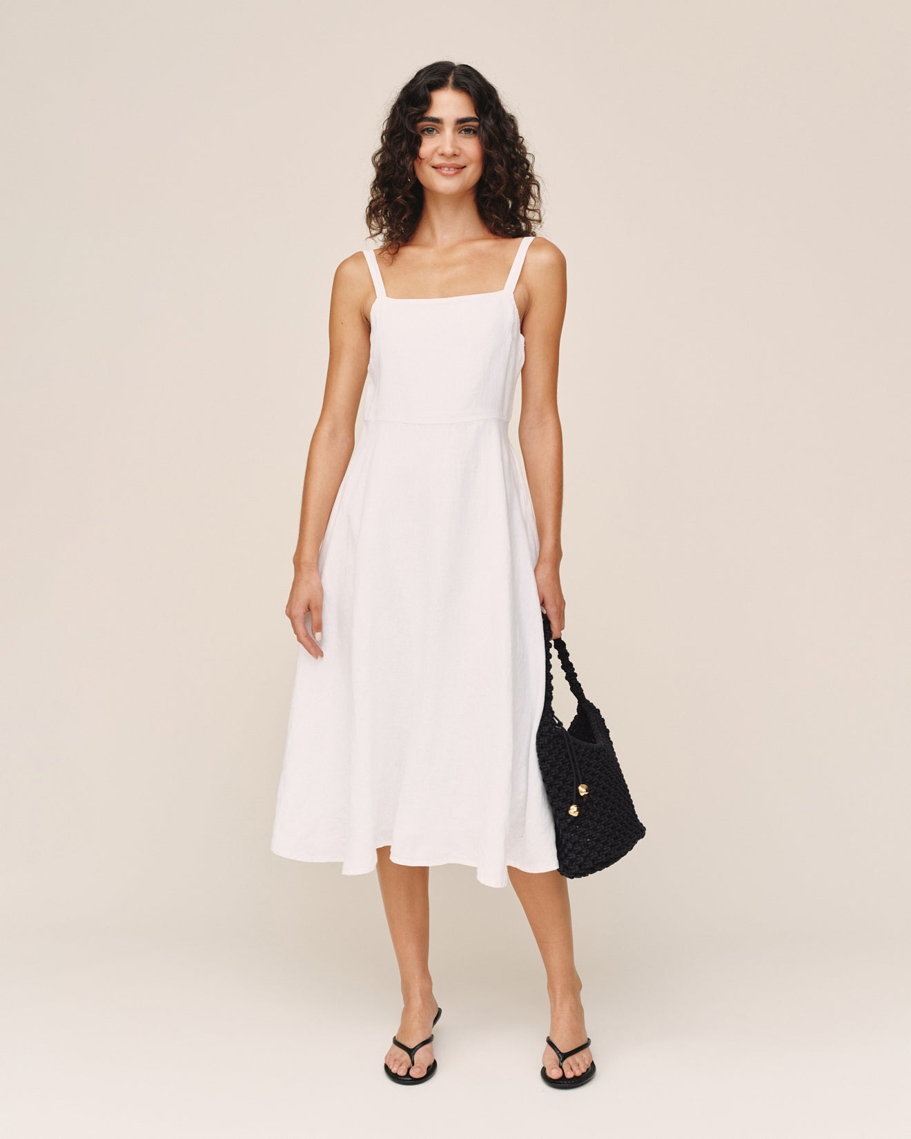 Bella DahlApron Midi Dress - WhiteDresses