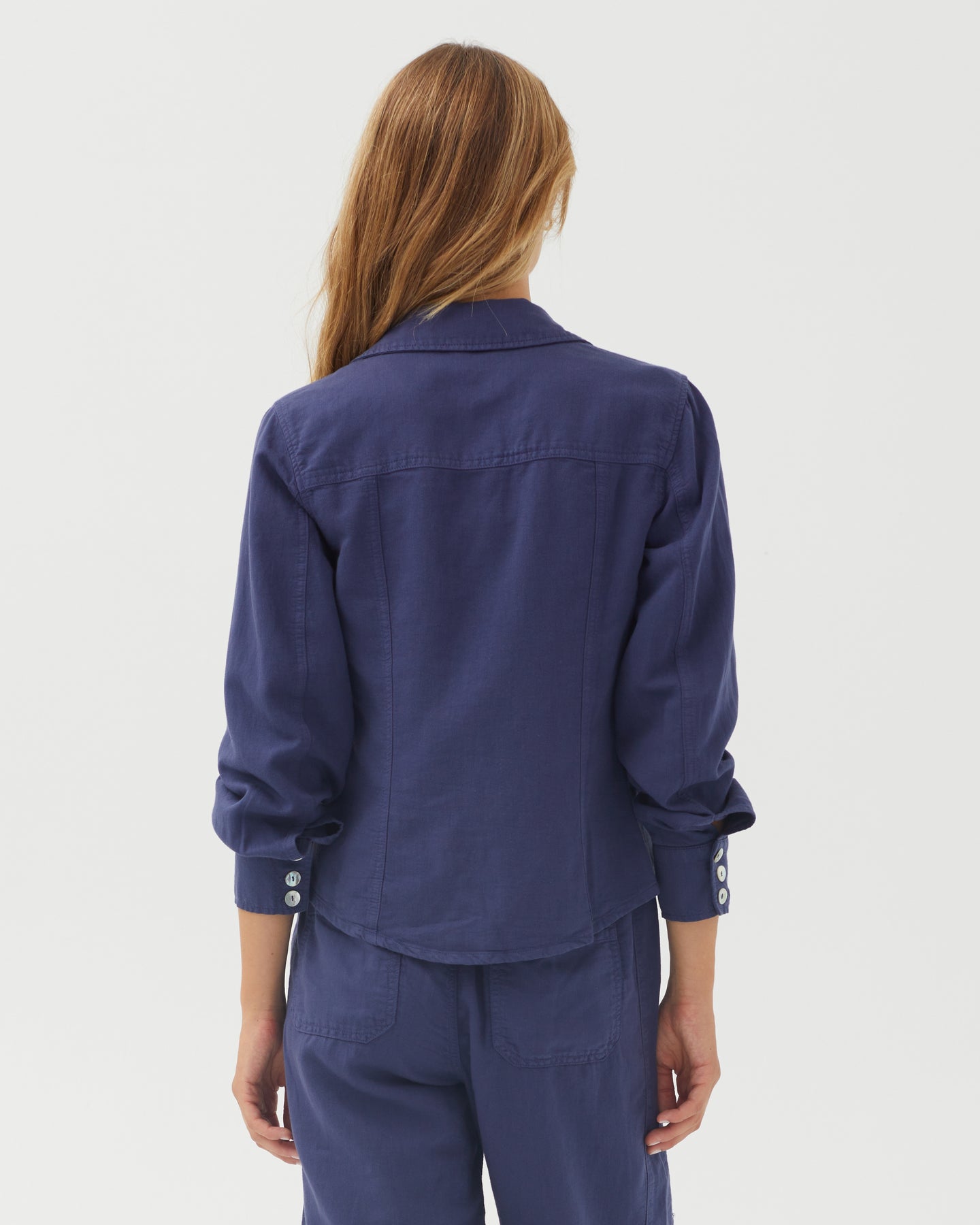 Fitted Trucker Shirt - Deep Cobalt