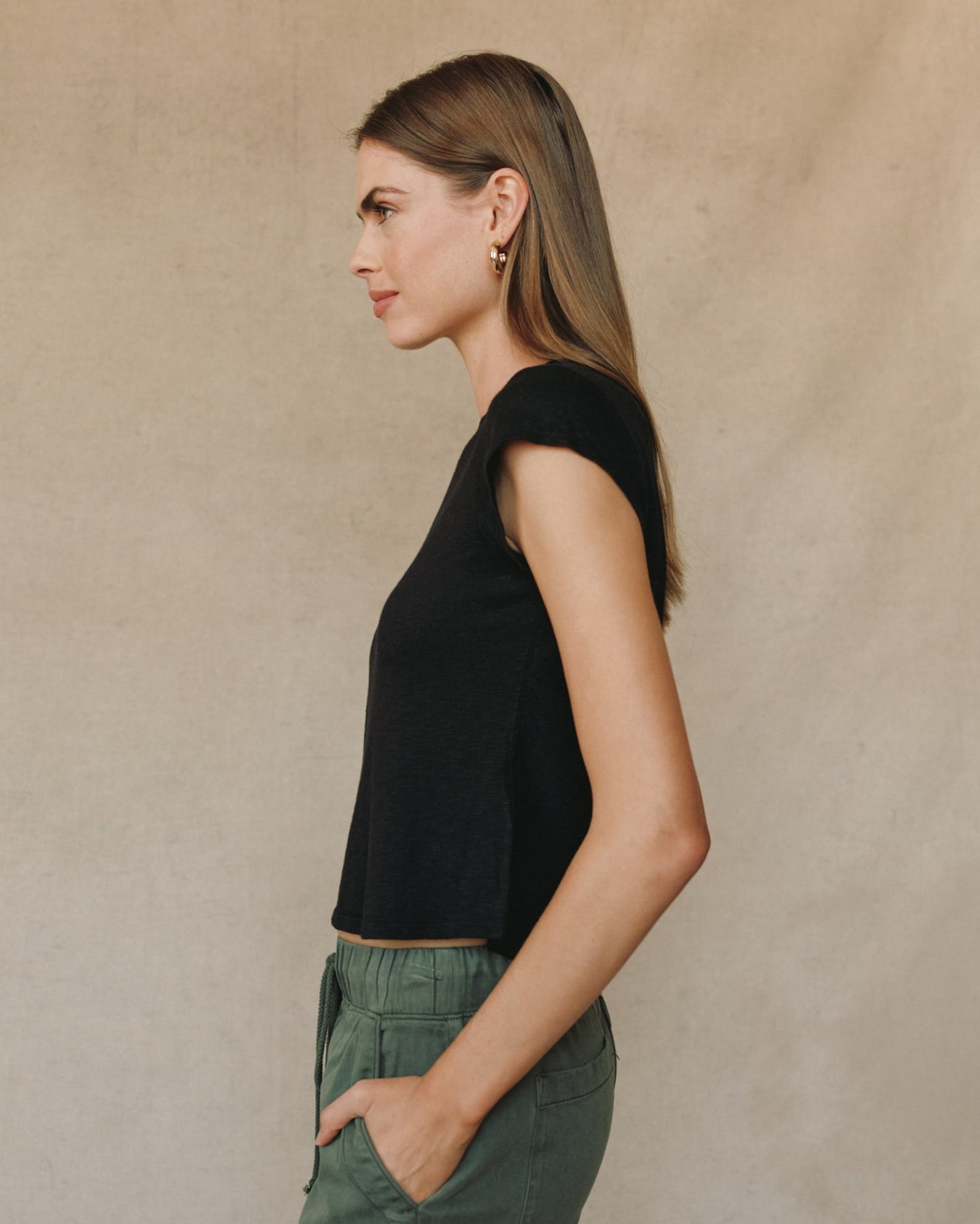 Bella DahlBaby Crew Tee - BlackTops