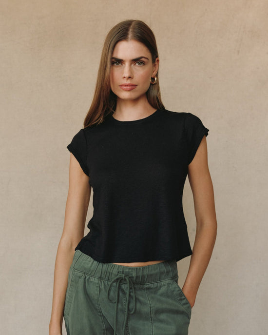 Bella Dahl Baby Crew Tee - Black View 2