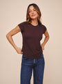 Bella DahlBaby Crew Tee - Dark ChestnutTops