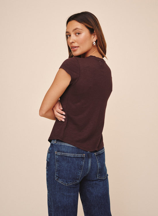 Bella Dahl Baby Crew Tee - Dark Chestnut View 2