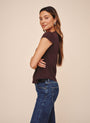 Bella DahlBaby Crew Tee - Dark ChestnutTops